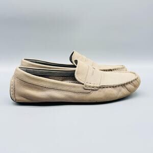 Cole Haan Shoes Womens 8.5 Beige Leather Penny Loafer Driving Moccasins Comfort